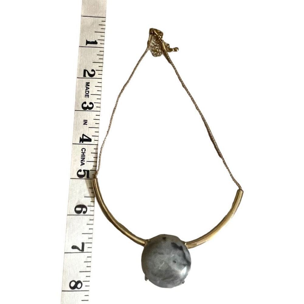 Rainbow Moonstone Collar Necklace with Gold Colored Metal Setting - Picture 8 of 8